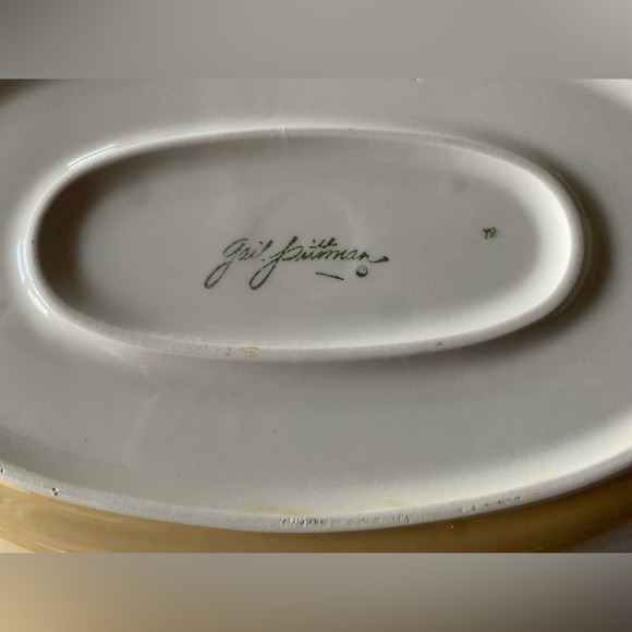 SLAH Gail Pittman SIENA 14" Oval Serving Platter EUC - Picture 4 of 6